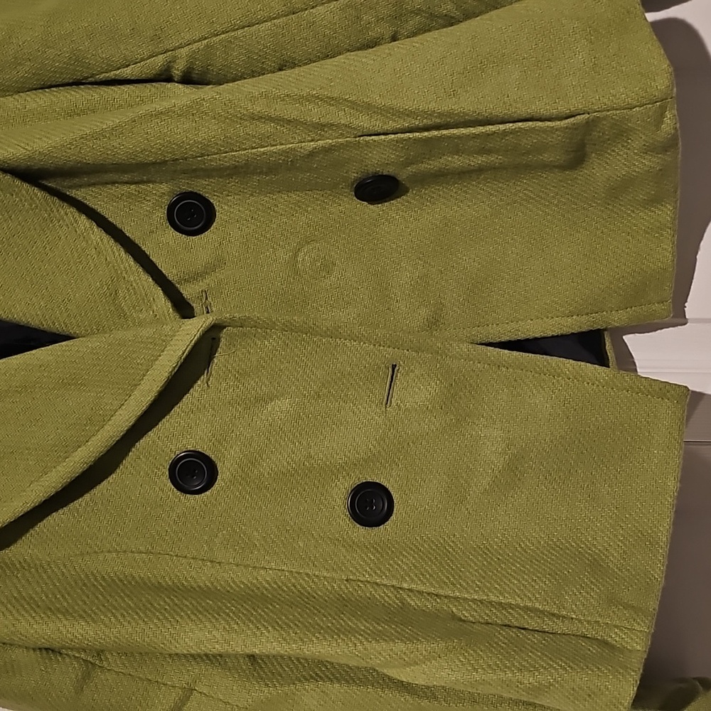 Merona Green Wool Blend Peacoat – Size Small - Picture 4 of 6